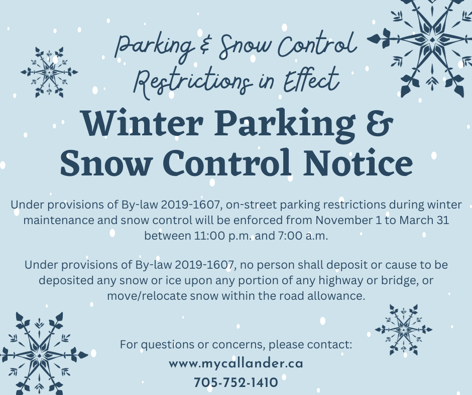 Winter Parking In Effect